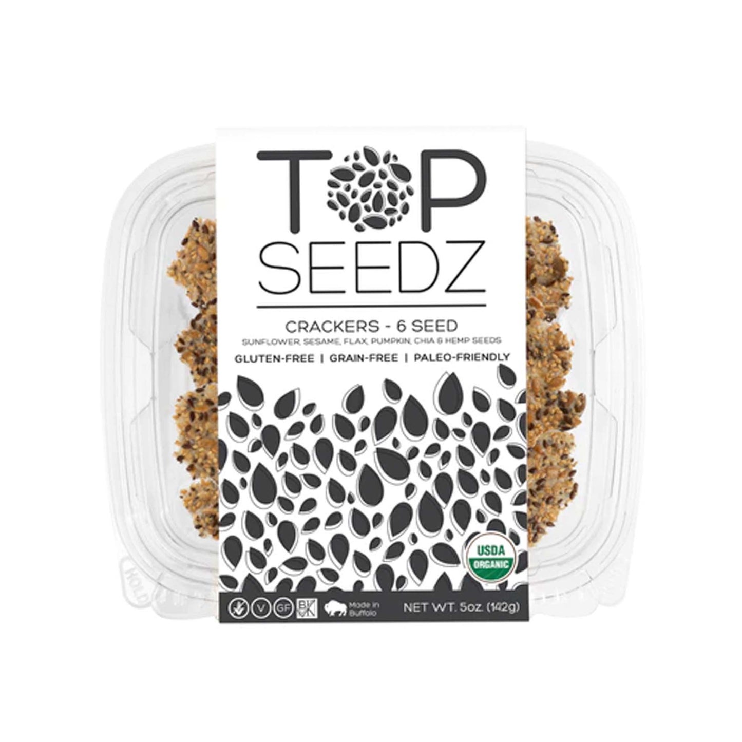 TOP SEEDZ  ORGANIC GLUTEN FREE 6 SEED CRACKERS 5oz