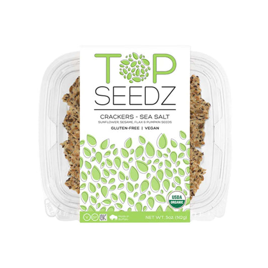 TOP SEEDZ ORGANIC GLUTEN FREE SEA SALT CRACKERS 5oz