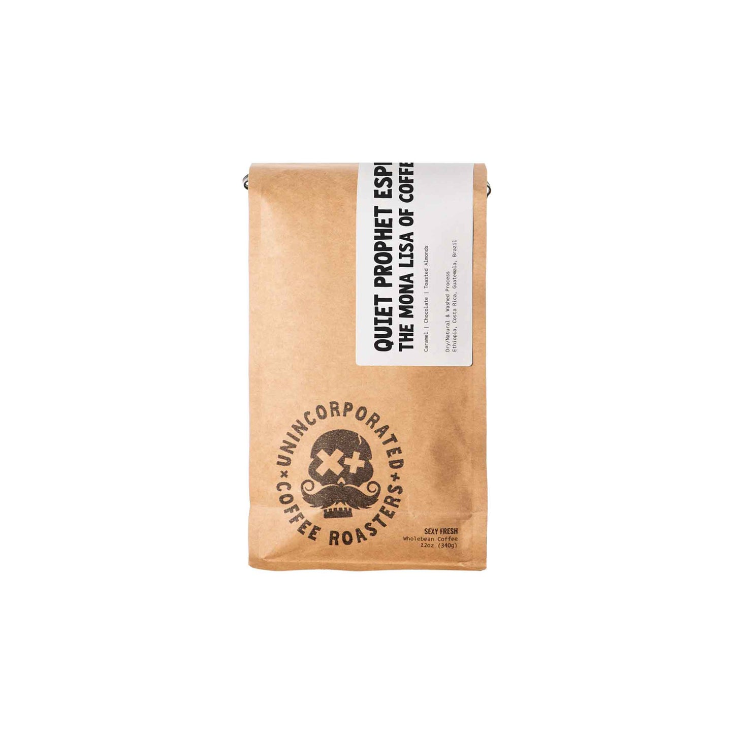 UNINCORPORATED COFFEE QUIET PROPHET ESPRESSO WHOLE BEANS 12oz