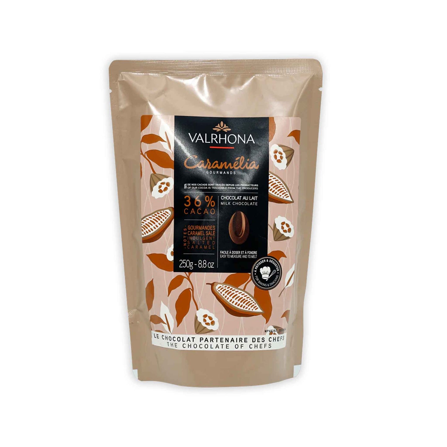 VALRHONA CARAMELIA 36%  BAKING CHOCOLATE 250g