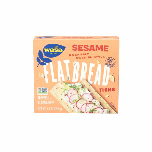 WASA SESAME & SEA SALT FLATBREAD THINS 6.7oz