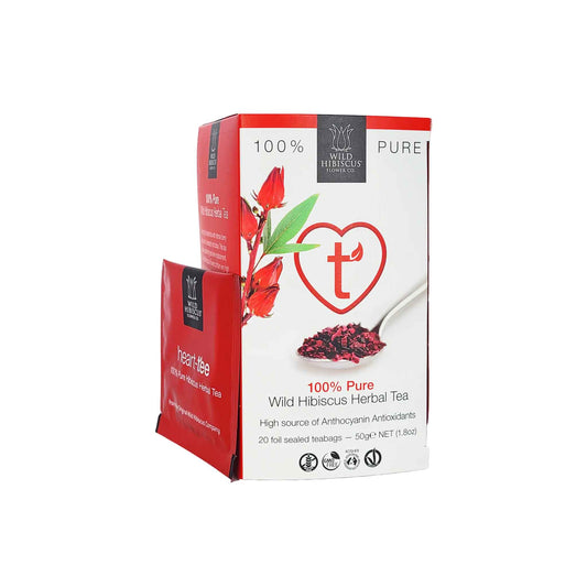 WILD HIBISCUS FLOWER CO. HEART-TEE 100% HIBISCUS TEA 20 BAGS 60g