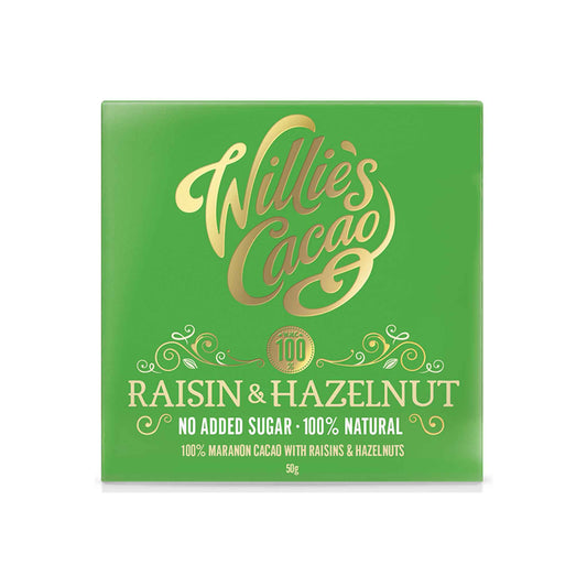 WILLIES RAISIN & HAZELNUT CHOCOLATE 50g