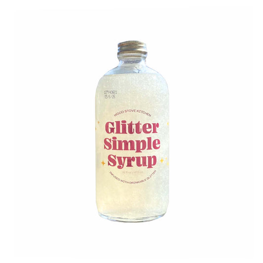 WOOD STOVE KITCHEN GLITTER SIMPLE SYRUP 16oz